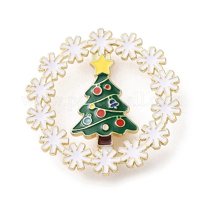 Рождественские эмалевые булавки JEWB-B028-01G-09-1