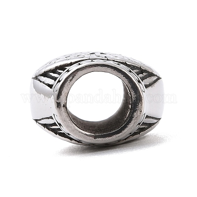 304 нержавеющая сталь ручная полировка европейские бусины STAS-G276-21AS-1