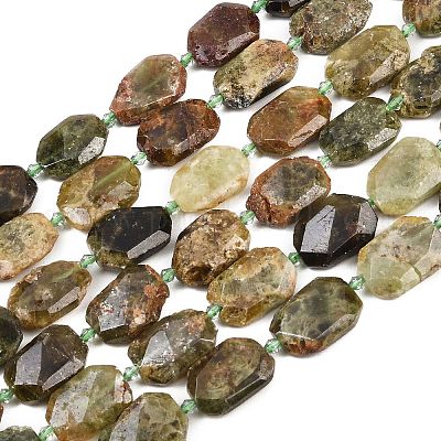 Естественный зеленый гранат бисер нитей&nbsp;G-B125-P24-01-1