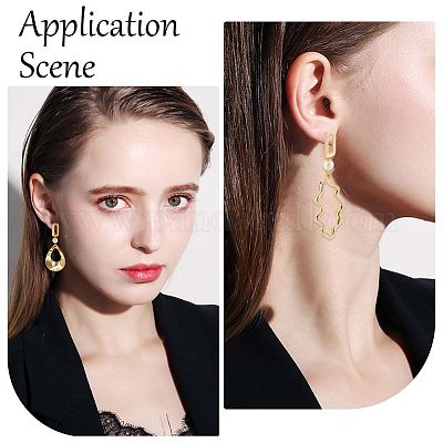 14 шт. латунные серьги-гвоздики DIY-CN0002-43-1