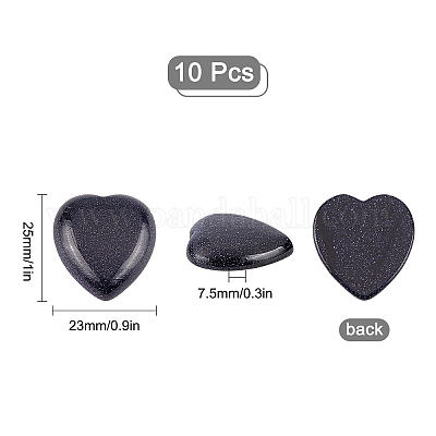 10 шт. синтетический голубой авантюрин кабошон G-SC0001-51A-1