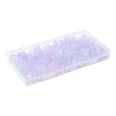 120 шт. 8 вида прозрачных стеклянных бусин-спрей GLAA-FS0002-26-1