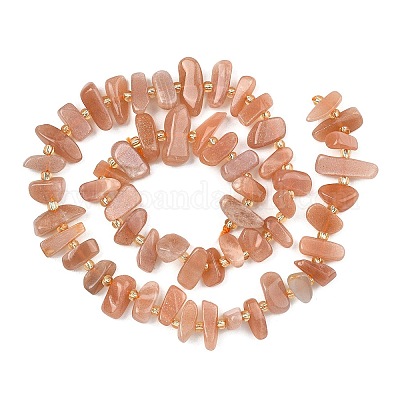 Натуральный Sunstone бисер пряди&nbsp;G-F821-A04-01-1