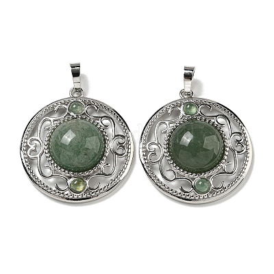 Естественный зеленый авантюрин подвески G-Q158-03E-1