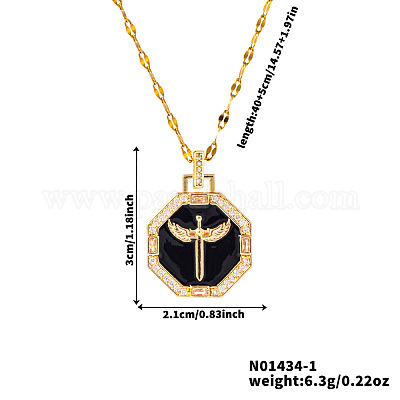 Модные латунные эмалевые шестигранники с подвесками в виде крыльев меча WA4173-1