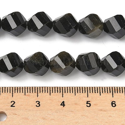 Естественный золотистый отлив обсидиан бисер пряди&nbsp;G-C267-B18-1