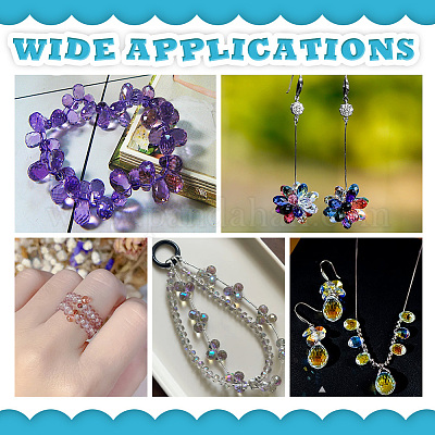 210шт 14 цвета гальванические прозрачные стеклянные бусины EGLA-PH0001-50-1