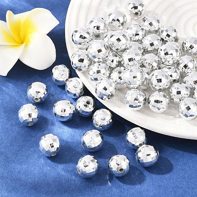 Граненый круглый покрытием акриловые бусины&nbsp;PACR-L001-12mm-S-1