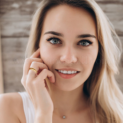 12 шт. 6 цвета 201 нержавеющая сталь рифленые кольца для пальцев STAS-FH0002-05-1