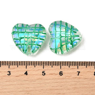 Прозрачные стеклянные эмалевые бусины GLAA-S388-01E-1