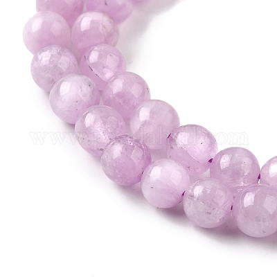 Природные кунцит бисер нитей&nbsp;G-D856-03-6mm-01-1