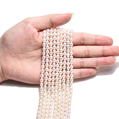 Нити из натурального культивированного пресноводного жемчуга PEAR-N024-05-4AB-1