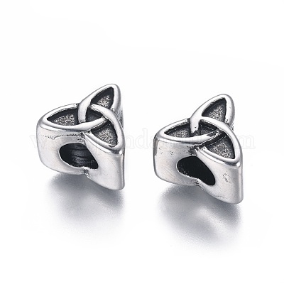 Европейские бусины из нержавеющей стали 304 STAS-G204-14AS-1