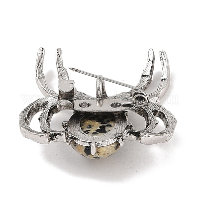 Броши из натуральной далматинской яшмы G-A224-01AS-05-1