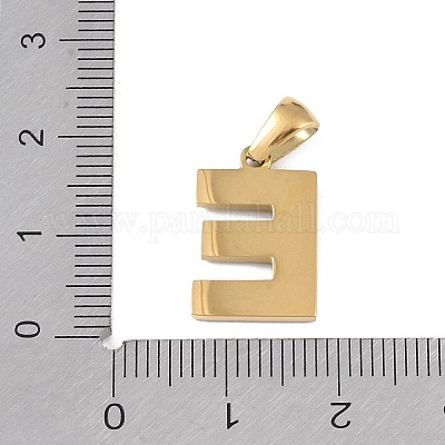 Подвески с алфавитом из натуральных белых ракушек STAS-M338-02G-E-1