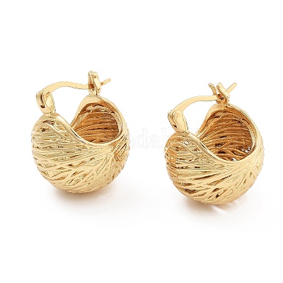 Латунные серьги обруча EJEW-C108-04G-1