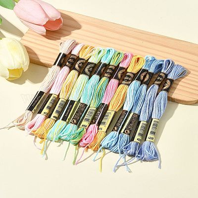 6-слойная полиэфирная нить для вышивания OCOR-FZ0001-01J-1