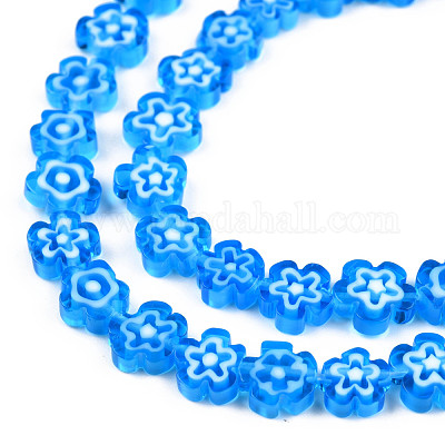 Ручной работы стеклянная бусина тысячецветник нитей LAMP-N029-017B-14-1