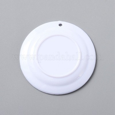 Мини-тарелка из абс-пластика DJEW-WH0015-56D-1