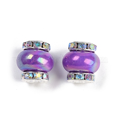 Бусины из смолы с латунными стразами рондель KK-H490-05P-1