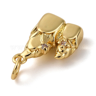 Латунные микро проложить кубического циркония подвески KK-P308-52G-1