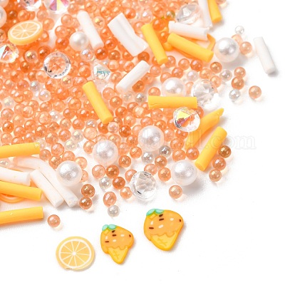 Кабошоны из полимерной глины ручной работы и пластиковые бусины для изготовления фурнитуры для бижутерии своими руками CLAY-B007-04M-1