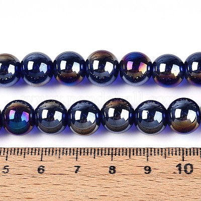 Гальванизируйте прозрачное стекло бисер нитей GLAA-T032-T10mm-AB15-1