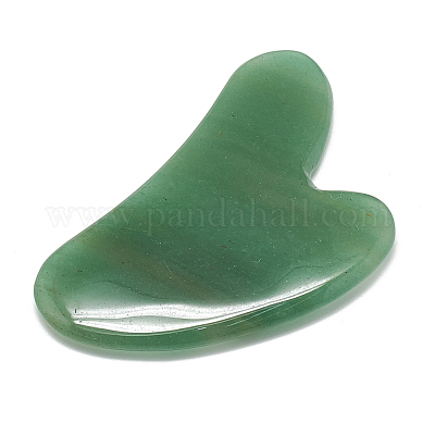 Естественные зеленые авантюрины gua sha доски X-G-S336-57A-1