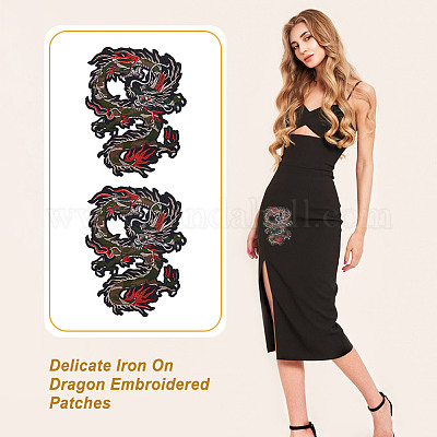 Аппликации с вышивкой из полиэстера и хлопка PATC-WH0012-16-1