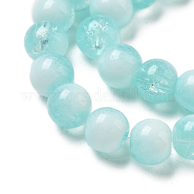 Стеклянные бусины кракле GLAA-U001-6mm-02-1