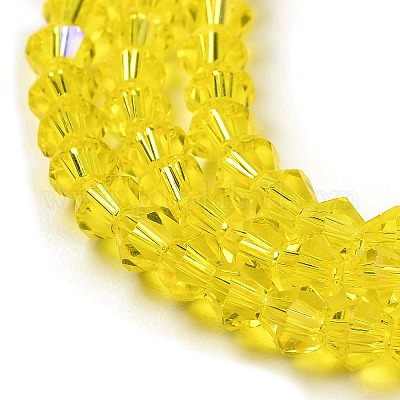 Прозрачные стеклянные бусины гальваническим пряди GLAA-F029-3mm-D21-1