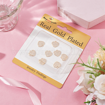 8шт латунные подвески из кубического циркония с микро-паве KK-BBC0019-02-1