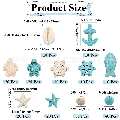 Наборы для самостоятельного изготовления бижутерии на морскую тематику DIY-SC0030-40-1