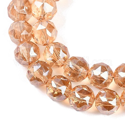 Прозрачные стеклянные бусины гальваническим пряди EGLA-N002-34C-C26-1