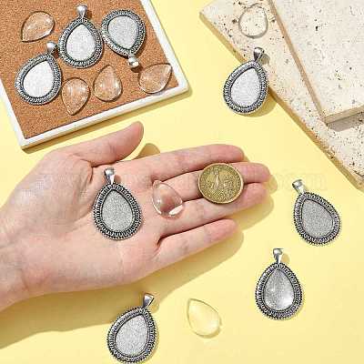 Наборы для самостоятельного изготовления подвески в форме слезы DIY-FS0009-39-1