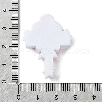 Кабошоны из непрозрачной смолы розового цвета с декодированием RESI-C045-06D-1