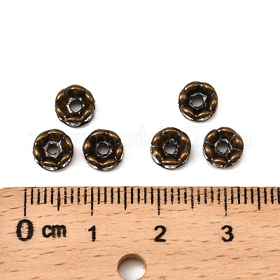 Латунные бусины разделители для поставки стразов X-RB-A014-L6mm-01AB-NF-1