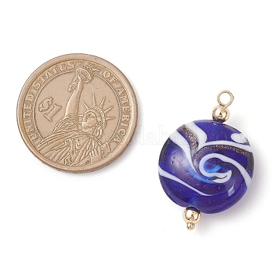 Ручной работы подвески золотые бусины песка PALLOY-JF04217-02-1