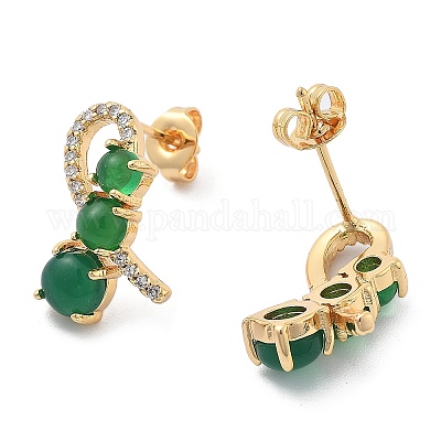 Серьги-гвоздики из циркония EJEW-G415-02A-G-1