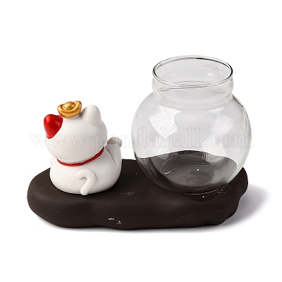 Украшения для выставки в виде кошек и золотых рыбок из смолы PW-WG9CA52-07-1