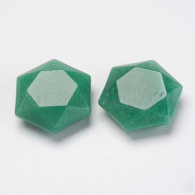 Естественный зеленый авантюрин подвески&nbsp;G-P264-07-1