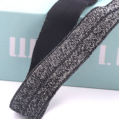 Эластичная нейлоновая лента с золотым и серебряным блеском NWIR-O010-01E-1