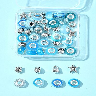 Европейские бусины из сплава и смолы в тибетском стиле своими руками DIY-FS0006-78F-1