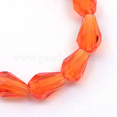 Прозрачные стеклянные бусины GLAA-R168-3x5-01D-1