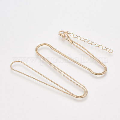Латунь круглый змея цепи ожерелье материалы MAK-T006-11B-KC-1