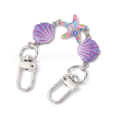 Эмалированные звенья из сплава океанской тематики AJEW-BA00124-01-1