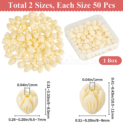 100 шт. 2 вида окрашенных синтетических коралловых бусин CORA-SP0001-02B-1