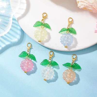 Подвесные украшения из прозрачного акрила с подсветкой HJEW-JM04407-1