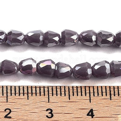 Стеклянные бусины с гальваническим покрытием  EGLA-D030-P4mm-B06-1