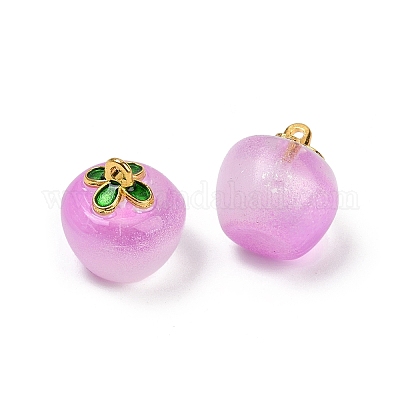 Подвески из прозрачного стекла в виде яблок X1-DGLA-E004-16H-1